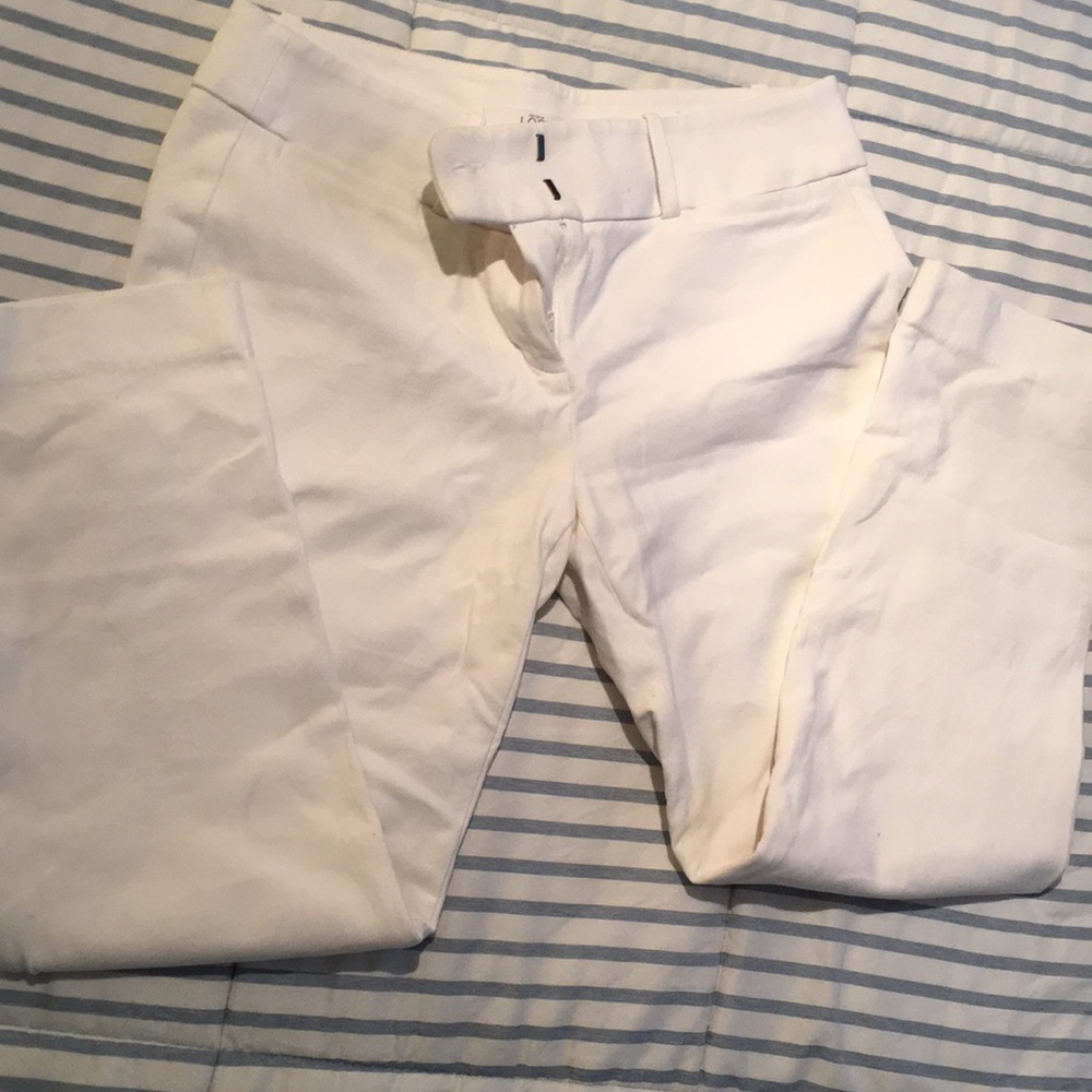 beautiful white ankle rise pant